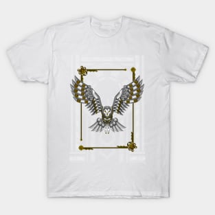 White Owl and Gold T-Shirt